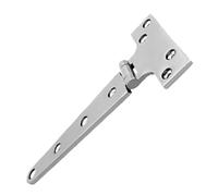 Strap Hinges - Marine Grade T Shape Hardware, Rustproof Outdoor Gate Pivot with Coated, Sturdy Heavy Duty Wrought Iron, Ideal for Shed Door RV Yacht Boat Gate Installation Hardware Project