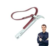 Strap Oil Filter Wrench - Adjustable Rubber Belt Grip Tool Designed For Easy Removal Of Car Motorcycle And Truck Filters Provides Strong Non Slip Hold | Durable System Maintenance Mechanics Garage