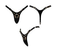 strap-on-me Arnés de lencería Fabulous, Similicuir, Talla Única XS-XXL, 95% Poliuretano, Ajustable con 3 Anillos Metálicos - para juegos eróticos en pareja (Negro)