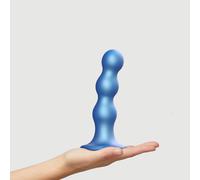 Strap-on-me Dildo plug balls metallic tamaño L. Color Azul