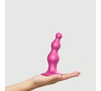 Strap-on-me Dildo plug beads metallic tamaño S. Color Rosa