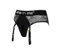 strap-on-me - Diva Arnés - Encaje y Microfibra - Lencería Sexy Compatible con Todos los Consoladores con Ventosa Talla M