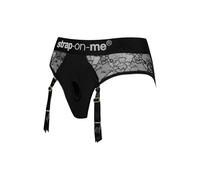 strap-on-me - Diva Arnés - Encaje y Microfibra - Lencería Sexy para Strap On - Compatible con Todos los Consoladores con Ventosa strap-on-me - Talla S