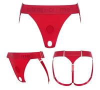 strap-on-me Harnais Lingerie Arnés Lencería, Rojo, Talla única para Mujer