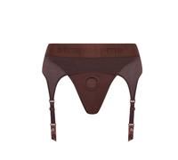 Strap-on-me Lingerie Harness Rebel - Arnés femenino de tul irisado, liguero, tirantes ajustables, cinturón elástico, anillo de silicona extensible, efecto segunda piel, XS-XXL