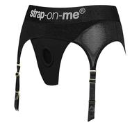 Strap-On-Me-me - Heroin Arnés - Encaje y Microfibra - Lencería Sexy Chic Compatible con Todos los Consoladores con Ventosa Talla S