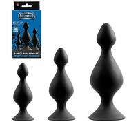 Strap-On-Me Menzstuff Kit 3 Plugs Anal Pawn Set Negro 230 gr