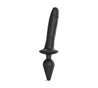 Strap-on-me Switch Realistic S - 2-in-1 Silicone Dildo (Black)