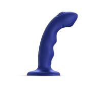 Strap-on-me M - vibrador G-punto azul, pulsante e impermeable