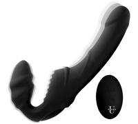 STRAP U Vibrador Sin Tirantes Con Correa Pro Rider Negro - 1 unidad (AF895)