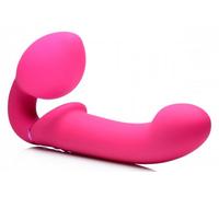 Strap U Vibrador Strapless Vibrador Vibrante G-Pulse con Control Remoto - Rosa