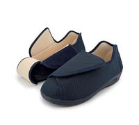 STRAPPO SOFT Pantuflas Mujer Verano Casa Ortopedicas Zapatillas Estar por Casa Antideslizantes Zapatos Ajustable Cierre Autoadherente Pies Sensibles Diabeticas Señora Maior Azul 37