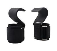 Straps Gym Hombre 2 ganchos antideslizantes for levantamiento de pesas, par correas for, peso muerto, dominadas y ejercicios fitness(Black (1Pair))