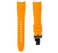 Strapseeker Correas de reloj deportivas de silicona suave con extremo curvo, compatibles con Omega Swatch Moonwatch, Omega Speedmaster, Rolex Submariner, Seiko SKX Dive Watches, 20 mm, 22 mm, correas