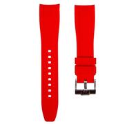 Strapseeker Correas de reloj deportivas de silicona suave con extremo curvo, compatibles con Omega Swatch Moonwatch, Omega Speedmaster, Rolex Submariner, Seiko SKX Dive Watches, 20 mm, 22 mm, correas