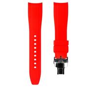 Strapseeker Correas de reloj deportivas de silicona suave con extremo curvo, compatibles con Omega Swatch Moonwatch, Omega Speedmaster, Rolex Submariner, Seiko SKX Dive Watches, 20 mm, 22 mm, correas