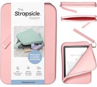 Strapsicle Embrague de silicona para Kindle y lectores electrónicos, bolsa multiusos para teléfono, cartera y llaves, se adapta a Kindles, Kobos, Nook, Paperwhite de 6.8 pulgadas, iPad Mini 6,