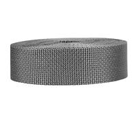 Strapworks - Correa de polipropileno ligera, para reparación de equipos de bricolaje al aire libre, collares de mascotas, manualidades, 3,81 cm x 9,1 m, color carbón
