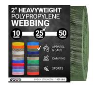 Strapworks - Correa de Polipropileno para tareas Pesadas, Correa de poliéster Resistente para reparación de Equipos de Bricolaje al Aire Libre, 5 cm x 22,9 m, Color Gris Aceituna