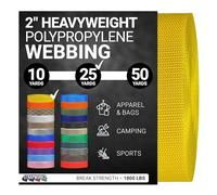 Strapworks - Correa de Polipropileno para tareas Pesadas, Correa de poliéster Resistente para reparación de Equipos de Bricolaje al Aire Libre, 5 cm x 22,9 m, Color Amarillo