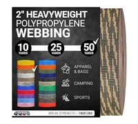 Strapworks - Correa de Polipropileno para tareas Pesadas, Correa de poliéster Resistente para reparación de Equipos de Bricolaje al Aire Libre, 5 cm x 45,7 m, Color Camuflaje de Bosque