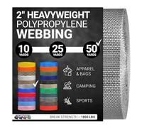 Strapworks - Correa de Polipropileno para tareas Pesadas, Correa de poliéster Resistente para reparación de Equipos de Bricolaje al Aire Libre, 5 cm x 45,7 m, Color Gris Plateado