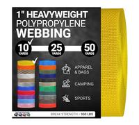 Strapworks Correa de Polipropileno Pesado, Correas de Polietileno Resistentes para reparación de Equipos de Bricolaje al Aire Libre, 1 Pulgada x 10 Yardas, Color Amarillo