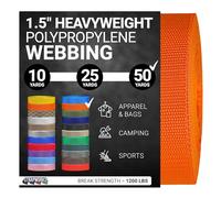 Strapworks Correa de Polipropileno Pesado, Correas de Polietileno Resistentes para reparación de Equipos de Bricolaje al Aire Libre, 1.5 Pulgadas x 50 Yardas, Naranja