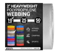 Strapworks Correa de Polipropileno Pesado, Correas de Polietileno Resistentes para reparación de Equipos de Bricolaje al Aire Libre, 2 Pulgadas x 10 Yardas, Color Blanco