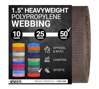 Strapworks Correa de Polipropileno Pesado, Correas de Polietileno Resistentes para reparación de Equipos de Bricolaje al Aire Libre, 1.5 Pulgadas x 50 Yardas, marrón