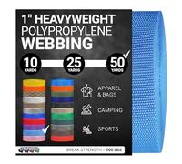 Strapworks Correa de Polipropileno Pesado, Correas de Polietileno Resistentes para reparación de Equipos de Bricolaje al Aire Libre, 1 Pulgada x 50 Yardas, Azul Polvo