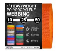 Strapworks Correa de Polipropileno Pesado, Correas de Polietileno Resistentes para reparación de Equipos de Bricolaje al Aire Libre, 1 Pulgada x 25 Yardas, Color Naranja