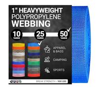 Strapworks Correa de Polipropileno Pesado, Correas de Polietileno Resistentes para reparación de Equipos de Bricolaje al Aire Libre, 1 Pulgada x 50 Yardas, Azul pacífico
