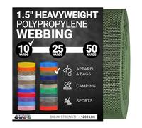 Strapworks Correa de Polipropileno Pesado, Correas de Polietileno Resistentes para reparación de Equipos de Bricolaje al Aire Libre, 1.5 Pulgadas x 10 Yardas, Verde Oliva