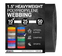 Strapworks Correa de Polipropileno Pesado, Correas de Polietileno Resistentes para reparación de Equipos de Bricolaje al Aire Libre, 1.5 Pulgadas x 10 Yardas, Color Negro