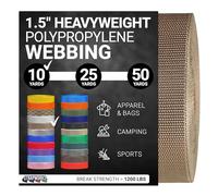 Strapworks Correa de Polipropileno Pesado, Correas de Polietileno Resistentes para reparación de Equipos de Bricolaje al Aire Libre, 1.5 Pulgadas x 10 Yardas, Color marrón