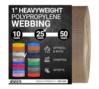 Strapworks Correa de Polipropileno Pesado, Correas de Polietileno Resistentes para reparación de Equipos de Bricolaje al Aire Libre, 1 Pulgada x 25 Yardas, Color Tostado