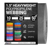 Strapworks Correa de Polipropileno Pesado, Correas de Polietileno Resistentes para reparación de Equipos de Bricolaje al Aire Libre, 1.5 Pulgadas x 50 Yardas, carbón
