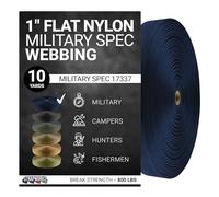 Strapworks MilSpec - Correa Plana de Nailon MilSpec 17337 para eslingas, Correas de Mochila, proyectos tácticos, 1 Pulgada x 10 Yardas, Azul Marino