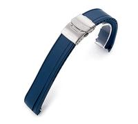 StrapXPro Correa de reloj de goma compatible con Seiko 5 Sport 5KX SRPD55 GMT SSK001, azul