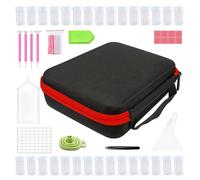 Strass Aufbewahrungskoffer - Tragbarer Schmuck Organizer, RobusBox für Kunsthandwerk, Stoßfestes Behältnis für Strasssteine | Organizer für Werkzeuge Bastelbedarf Aufbewahrung Zuhause Unterwegs