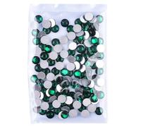 Strass Hotfix planos para nail art, Arte multicolor del clavo SS40 SS50 de los diamantes artificiales Flatback vidrio no Hotfix(Emerald,SS40-144pcs)