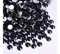 Strass Hotfix planos para nail art, Arte multicolor del clavo SS40 SS50 de los diamantes artificiales Flatback vidrio no Hotfix(Jet Black,SS50-144pcs)