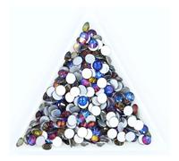 Strass Hotfix planos para nail art, Diamantes de imitación for decoración uñas con parte posterior plana, sin fijación por calor, multicolor, varios tamaños, paquete 1440 piezas(Blue,SS16 1440pcs)