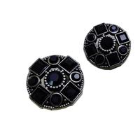 Strass para Coser, Botones Redondos de Metal for Chaqueta y suéter con Perlas imitación Diamantes , 6 Piezas, Multicolor, 15-23mm(Color 3,23.0mm)