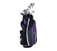STRATA - Paquete completo de palos de golf para mujer de 16 piezas, Morado, Mano derecha