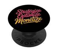 Strategize Optimize Monetize Empresario empresarial - PopSockets PopGrip Adhesivo