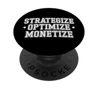 Strategize Optimize Monetize Empresario empresarial - PopSockets PopGrip Adhesivo