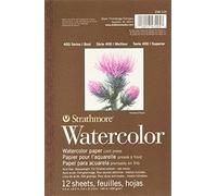 Strathmore (298-103 - Bloc de acuarela de la serie 400, 14 x 20 cm, 12 hojas, blanco