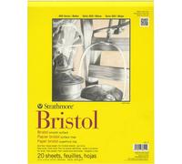 Strathmore 300 Series Bristol-Bloc de Papel Liso de 11 x 14 Pulgadas, 20 Hojas, 11x14